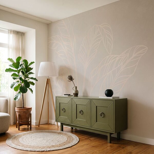 Elegant leaves on a soft backdrop