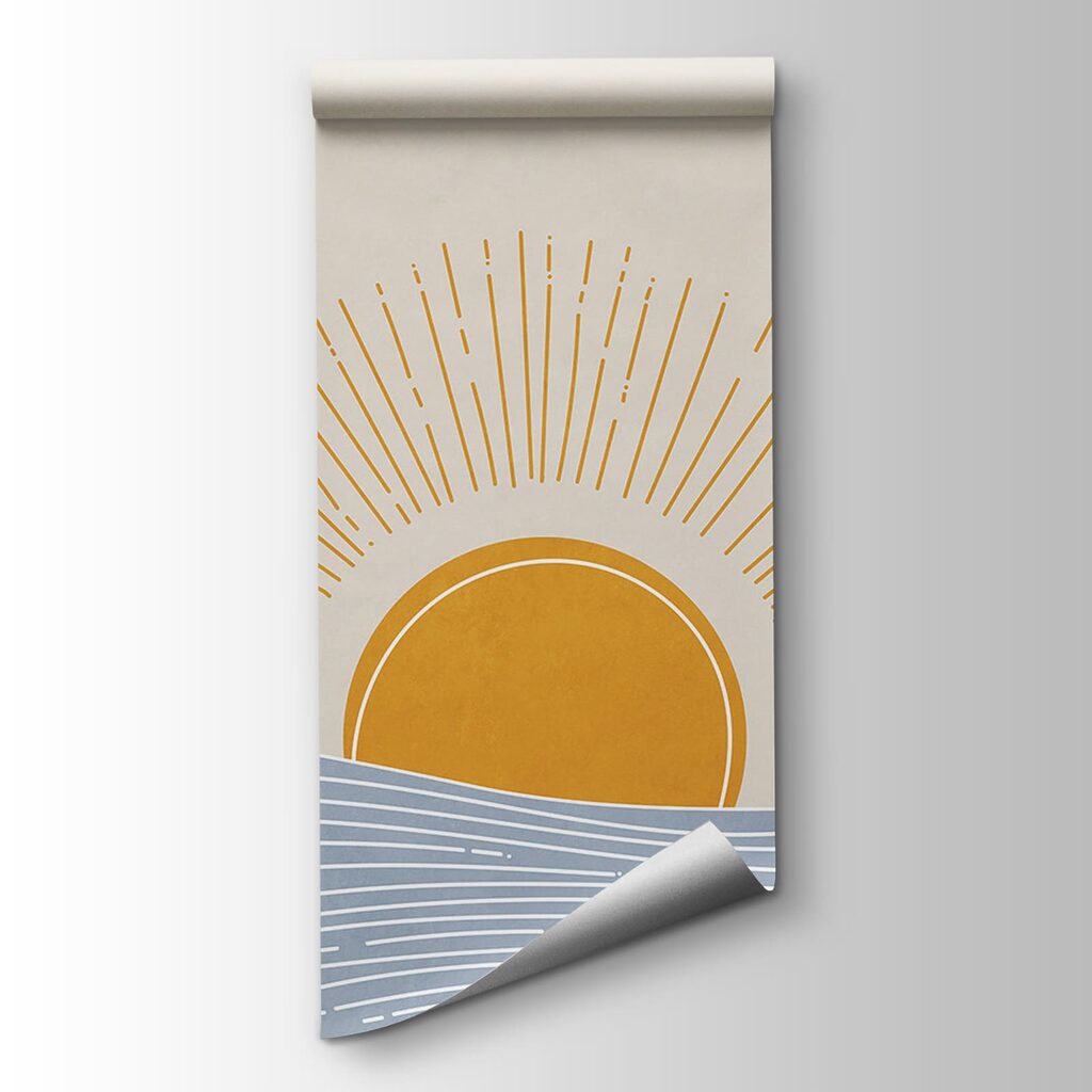 Sun rising over water