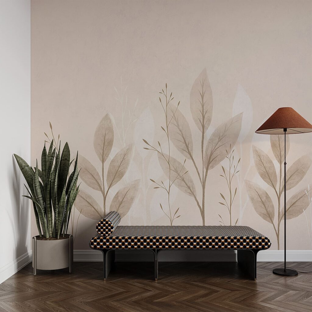 Gentle leaves on a soft background