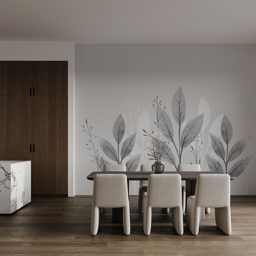 Elegant botanical monochrome design