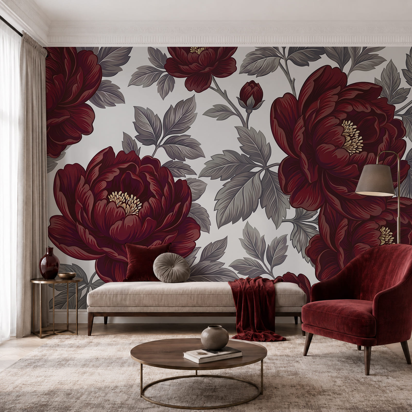 - Elegant floral design in rich colors - Elegant floral design in rich colors