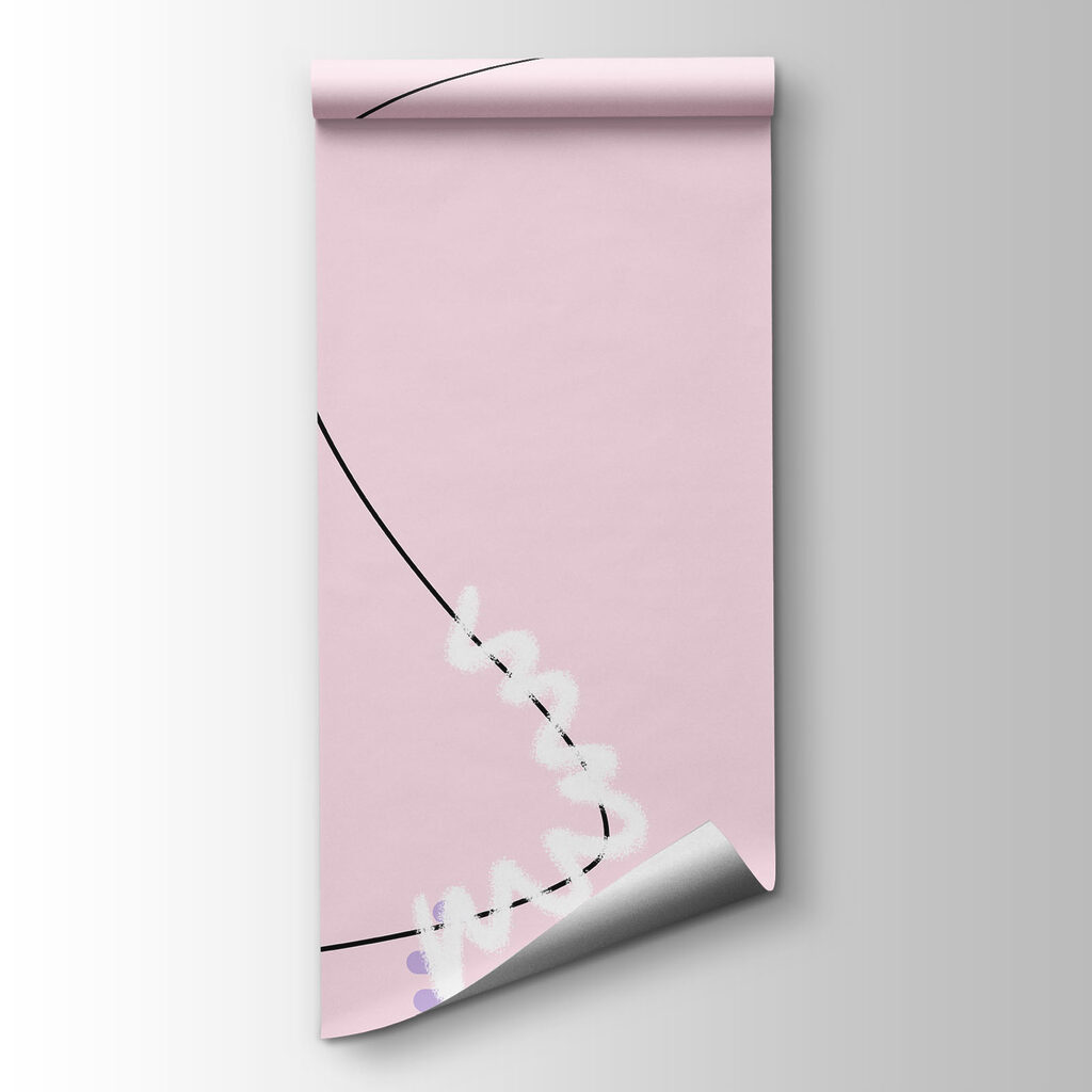Pink and purple pattern with leaves