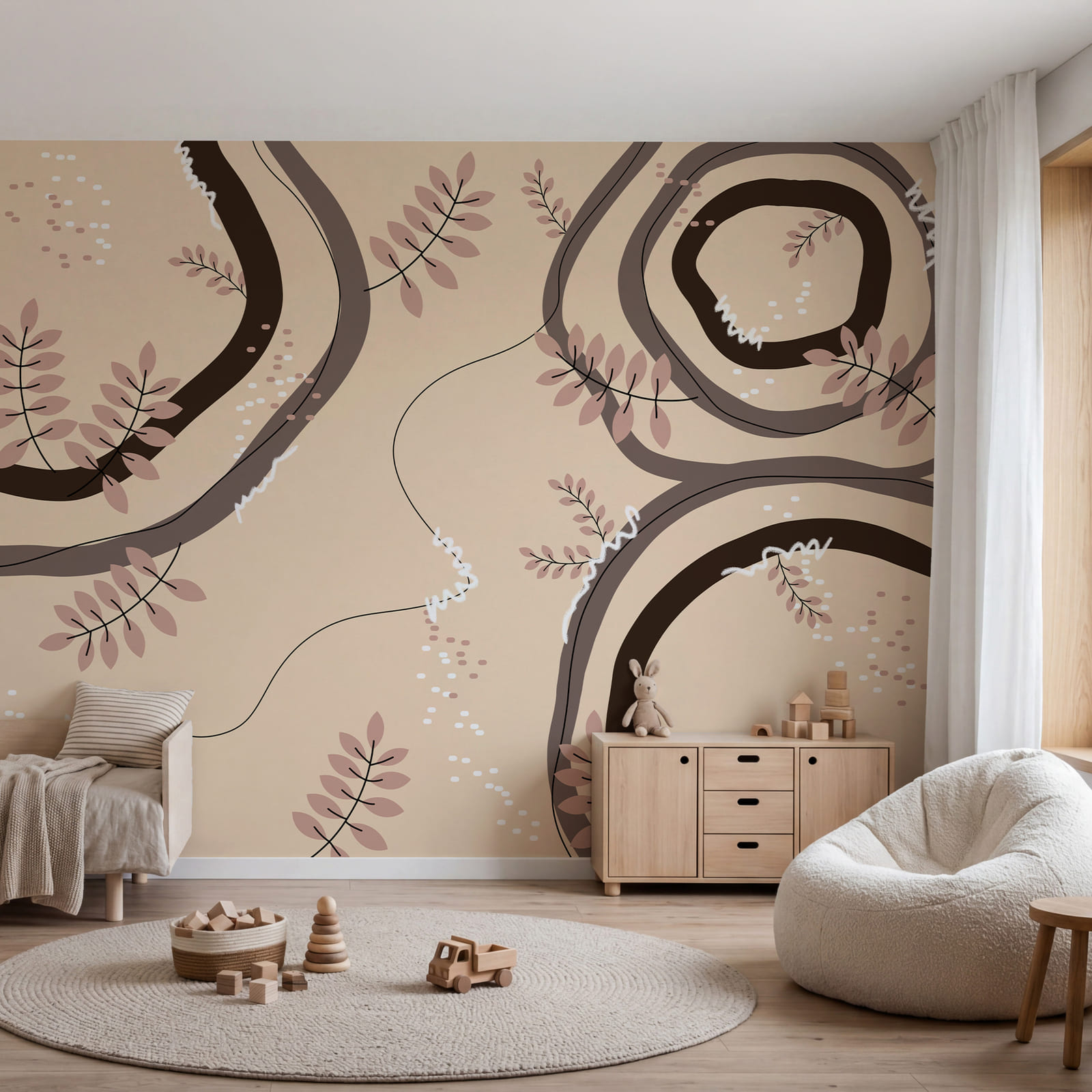 Natural patterns in soft tones