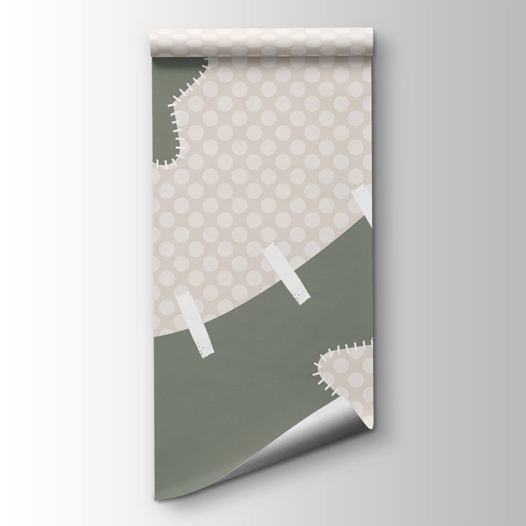 White and grey fabric with stars