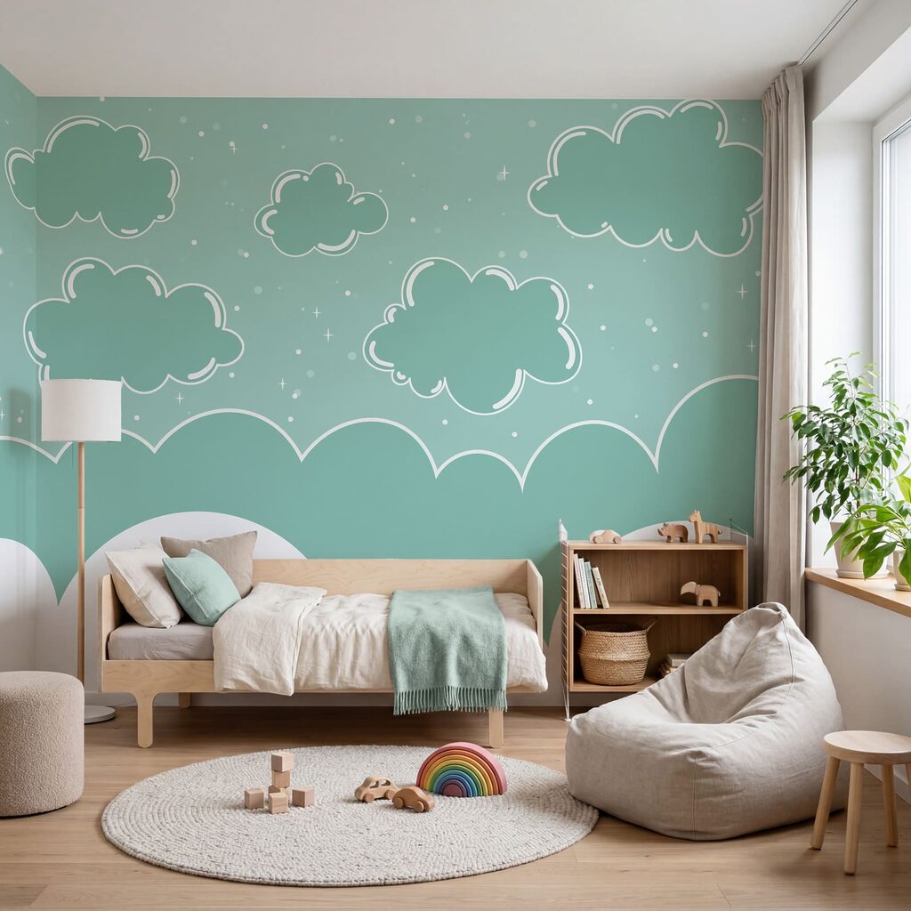 Blue and white clouds