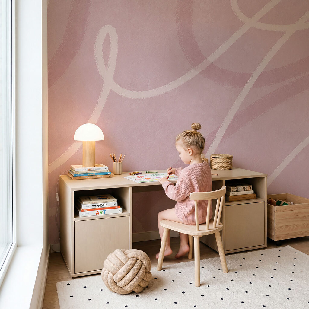 Pink and white background