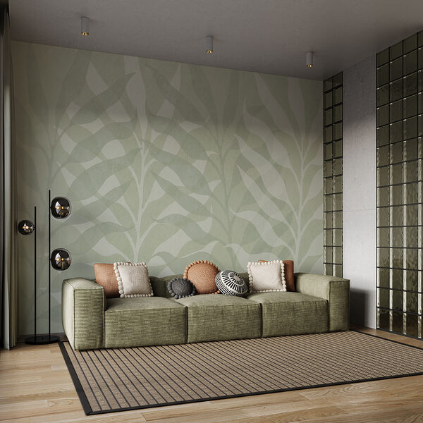 Serene botanical pattern in soft hues Serene botanical pattern in soft hues