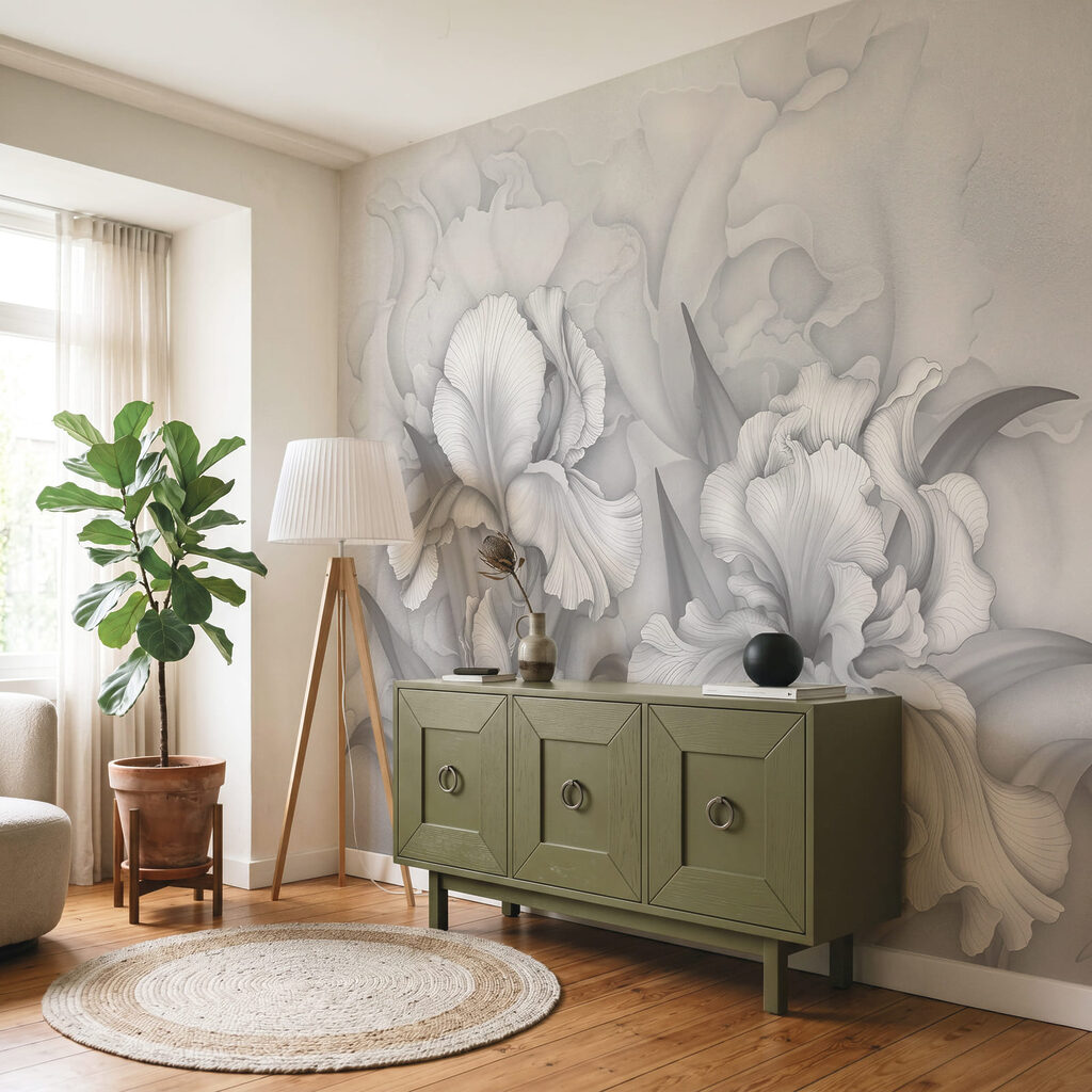 Elegant blooms in soft grayscale tones Elegant blooms in soft grayscale tones