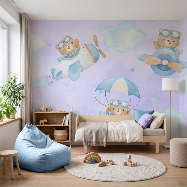 Group of teddy bears in the sky Group of teddy bears in the sky