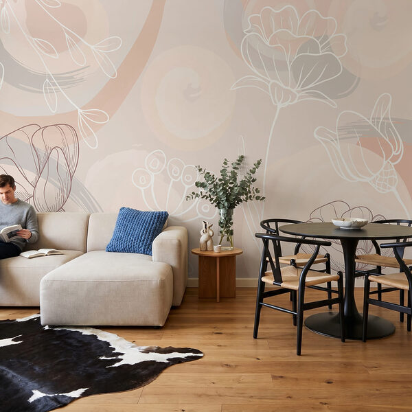 Soft floral patterns in gentle hues