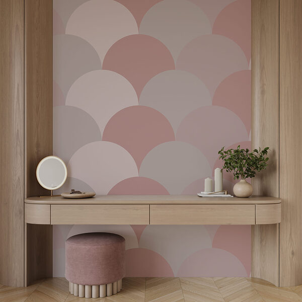 Pattern of circles in pink and grey Pattern of circles in pink and grey