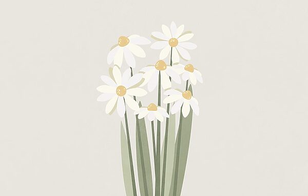 Group of white flowers Group of white flowers
