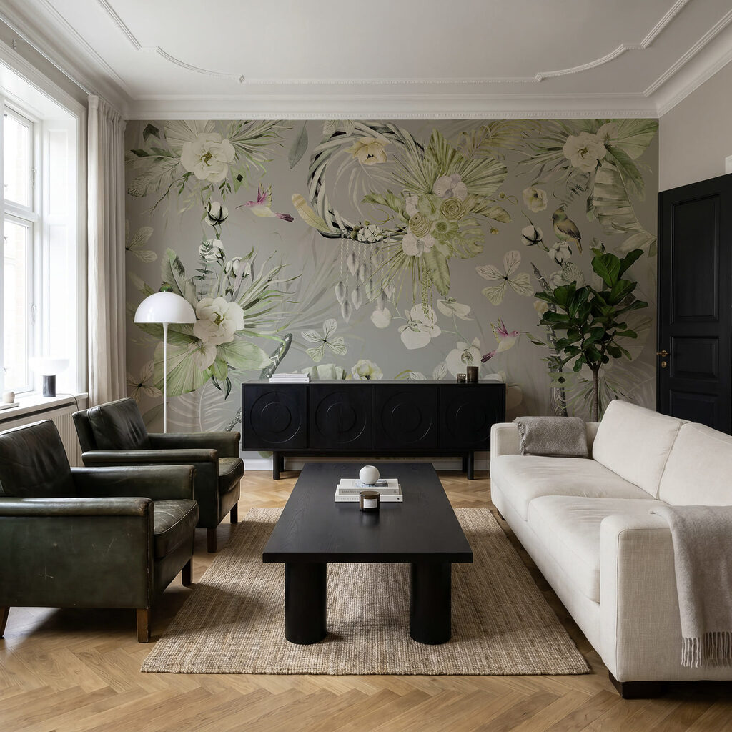Floral pattern with birds and flowers Floral pattern with birds and flowers
