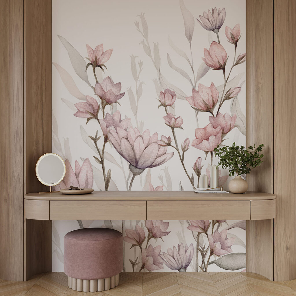 Painting of flowers and leaves Painting of flowers and leaves