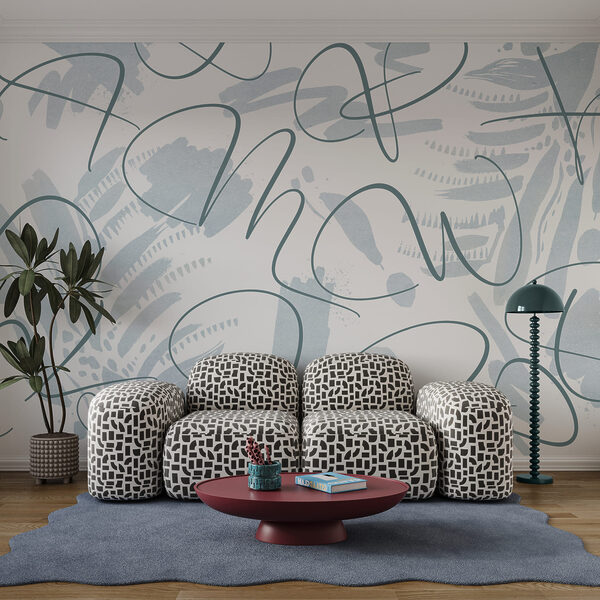 Artful swirls in soft hues Artful swirls in soft hues