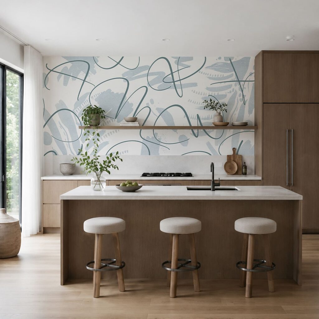 Artful swirls in soft hues Artful swirls in soft hues