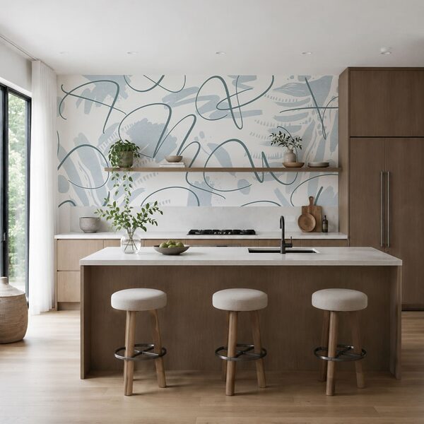 Artful swirls in soft hues Artful swirls in soft hues