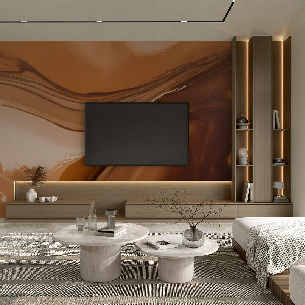 Flowing shades of warm earth tones