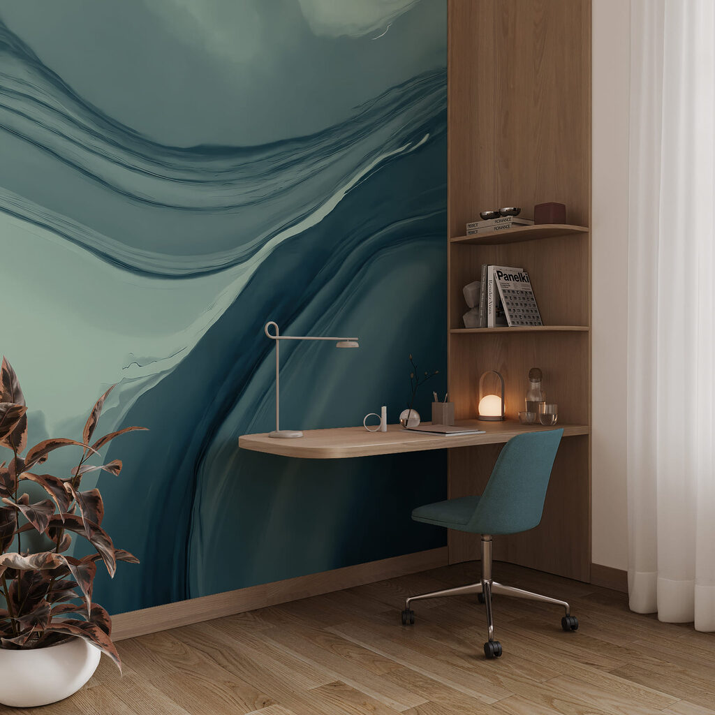 Flowing hues in tranquil waves