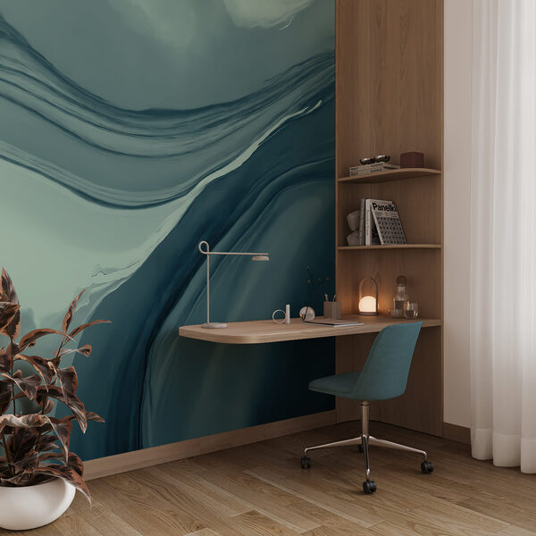 Flowing hues in tranquil waves