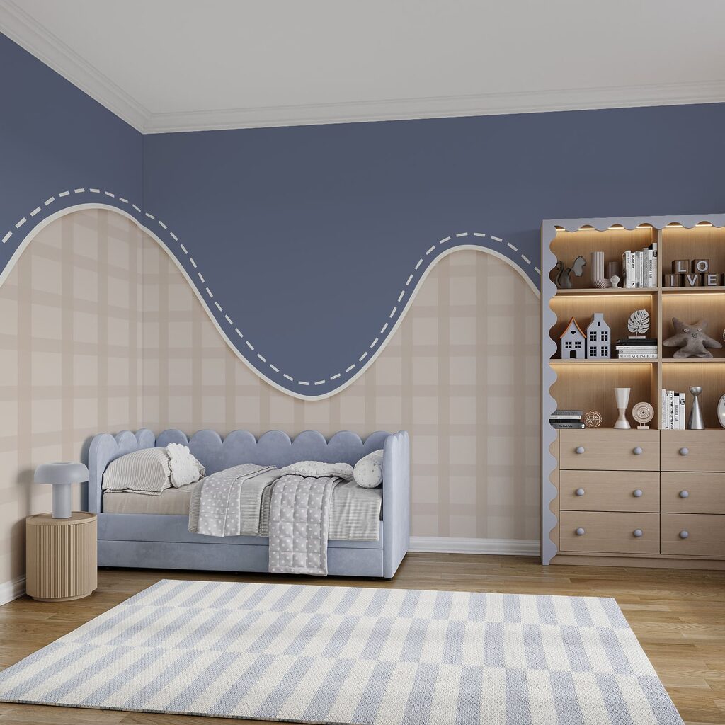 Blue and white line