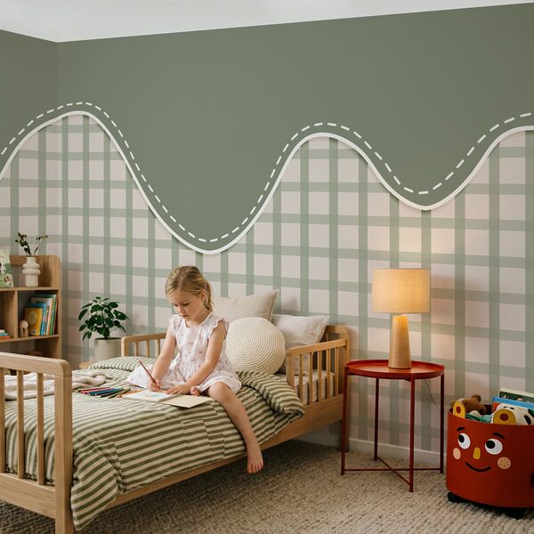 Green and white pattern