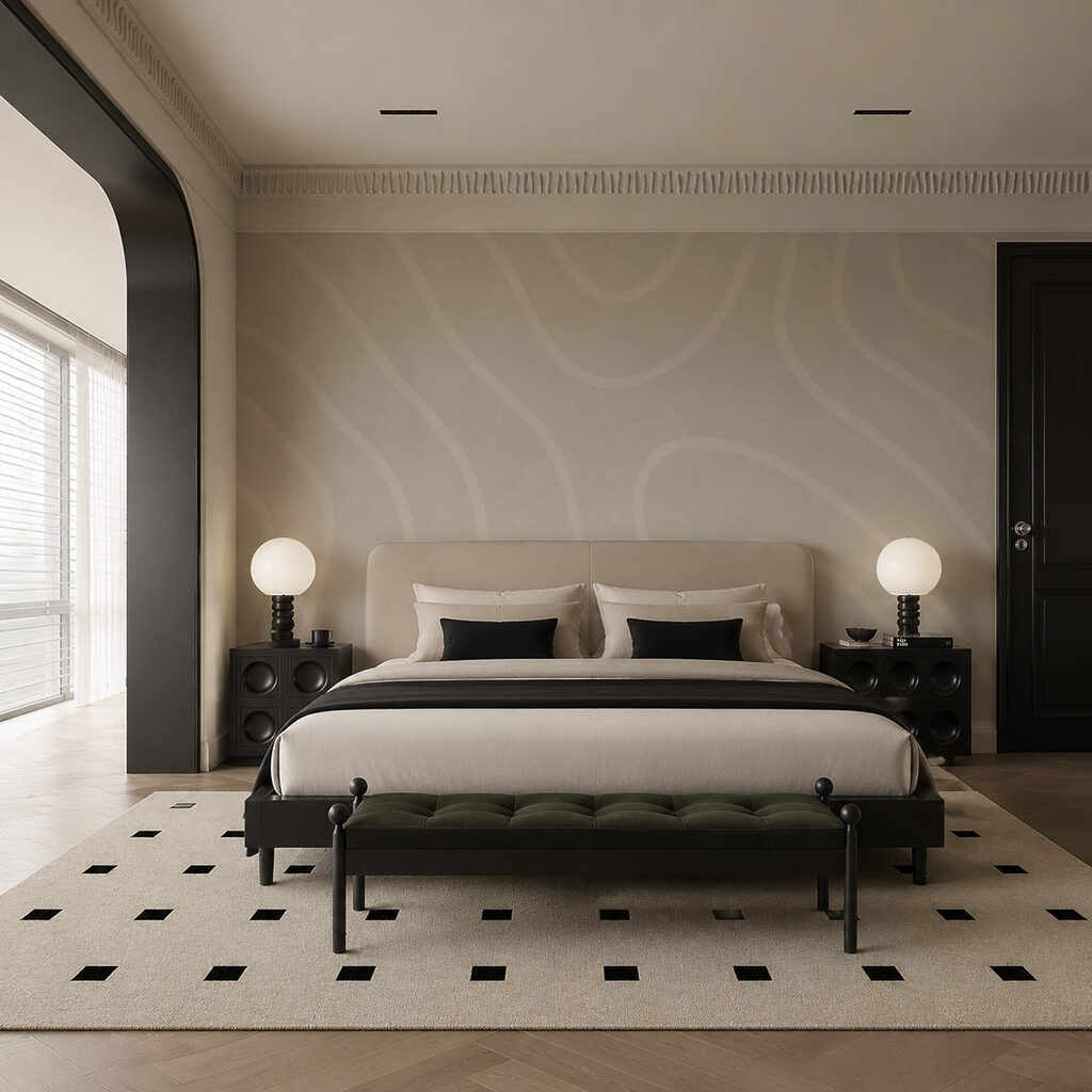 White surface with wavy lines