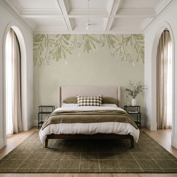 Delicate leaves in soft hues