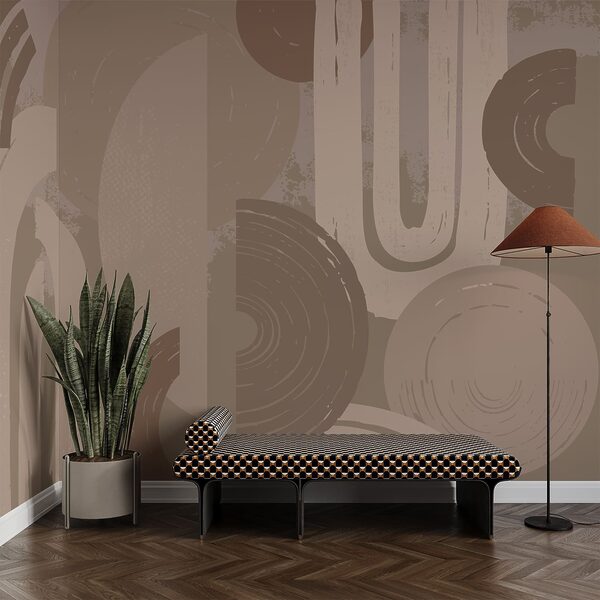 Abstract shapes in warm tones