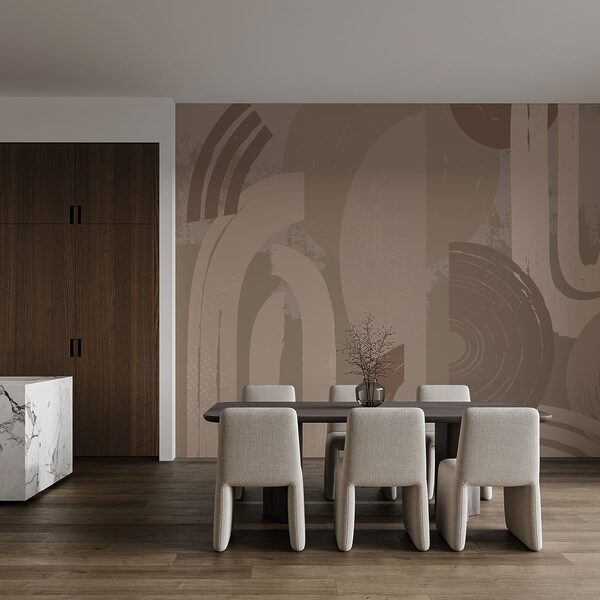 Abstract shapes in warm tones