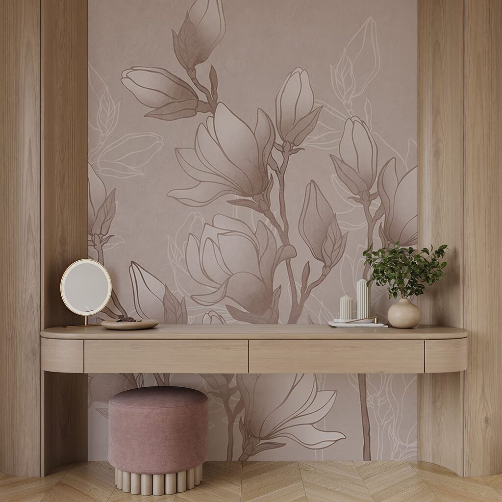 Drawing of flowers on a branch Drawing of flowers on a branch