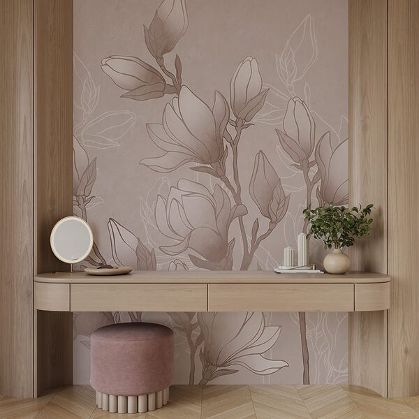 Drawing of flowers on a branch Drawing of flowers on a branch