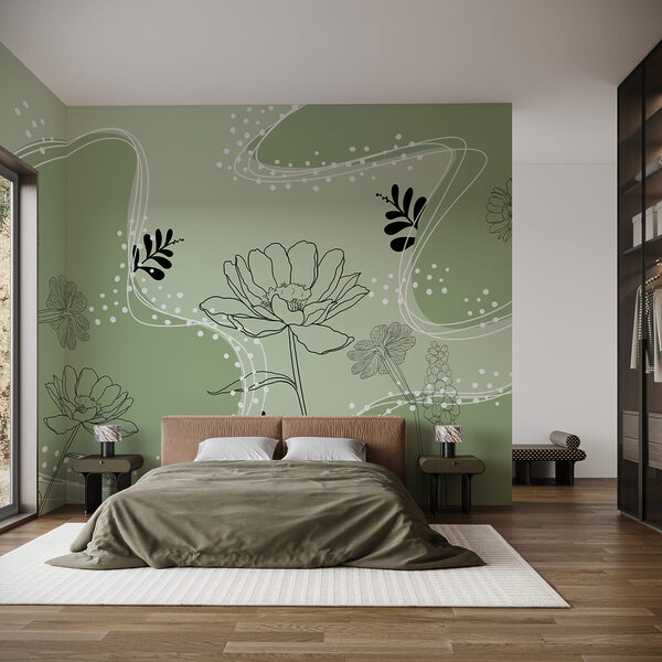 Drawing of flowers and leaves Drawing of flowers and leaves