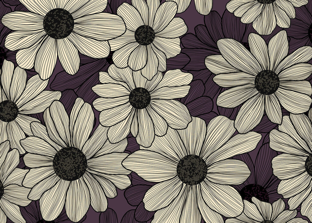 Vibrant floral design with dark tones Vibrant floral design with dark tones