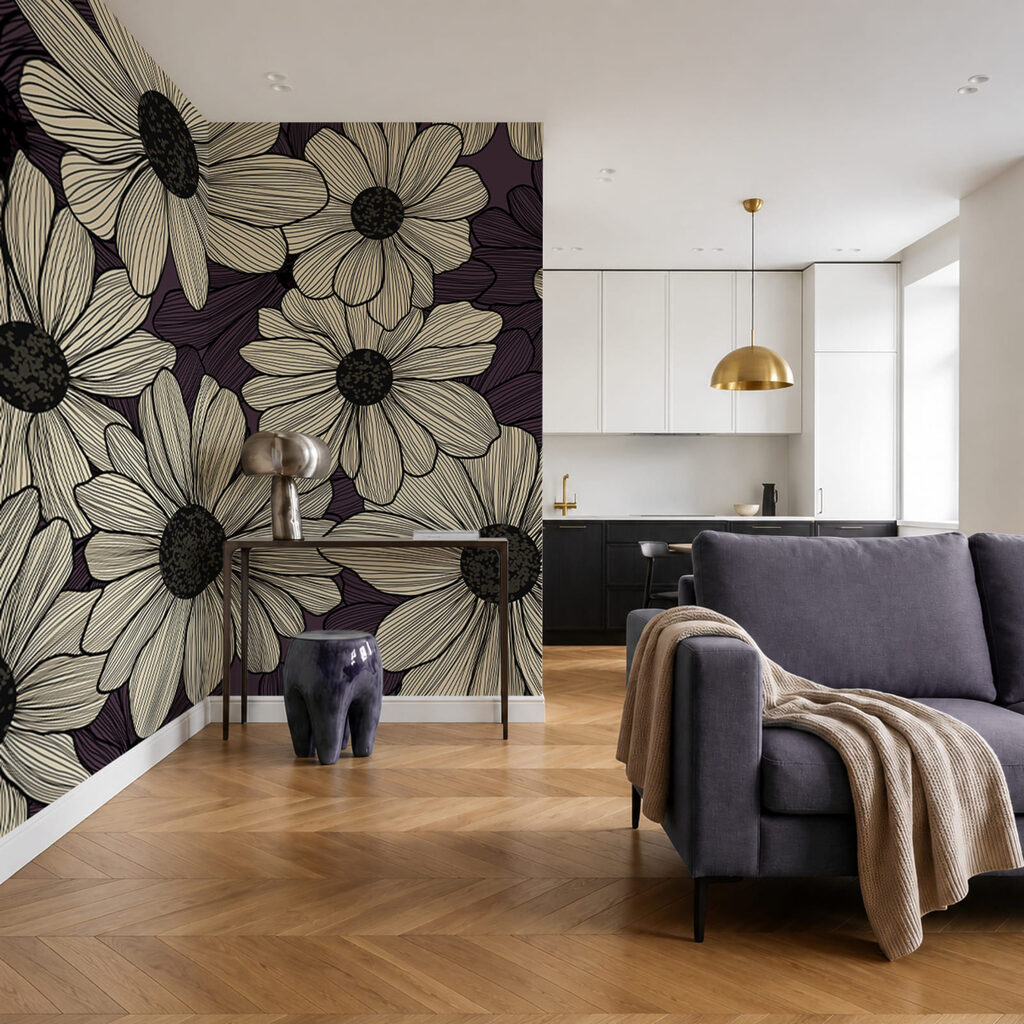 Vibrant floral design with dark tones Vibrant floral design with dark tones