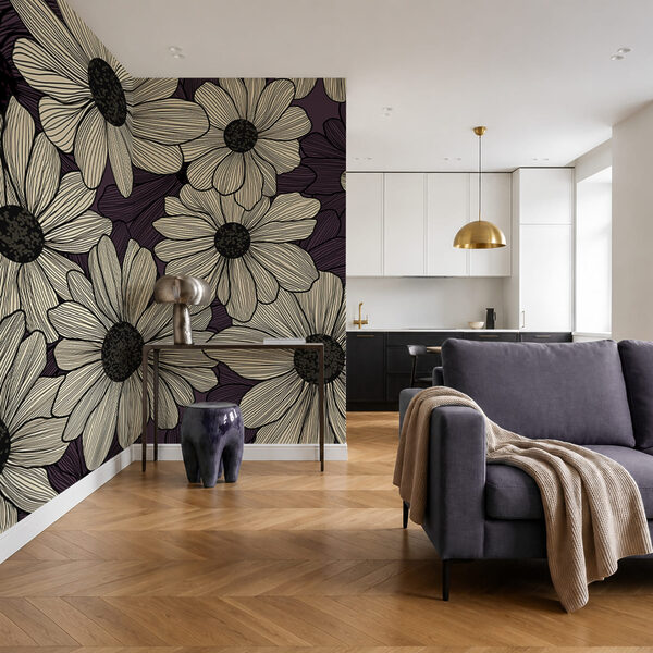Vibrant floral design with dark tones Vibrant floral design with dark tones