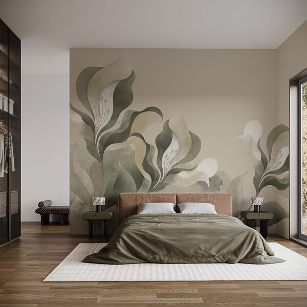 Soft florals on a gentle backdrop