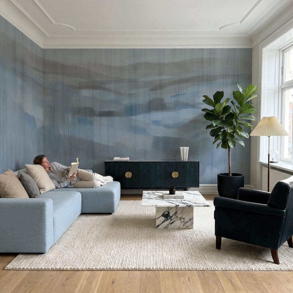 Grey and white painting
