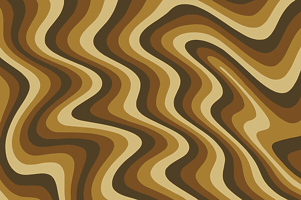Brown and tan wavy lines