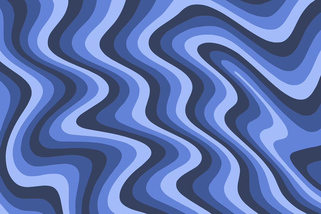 Blue and white wavy lines
