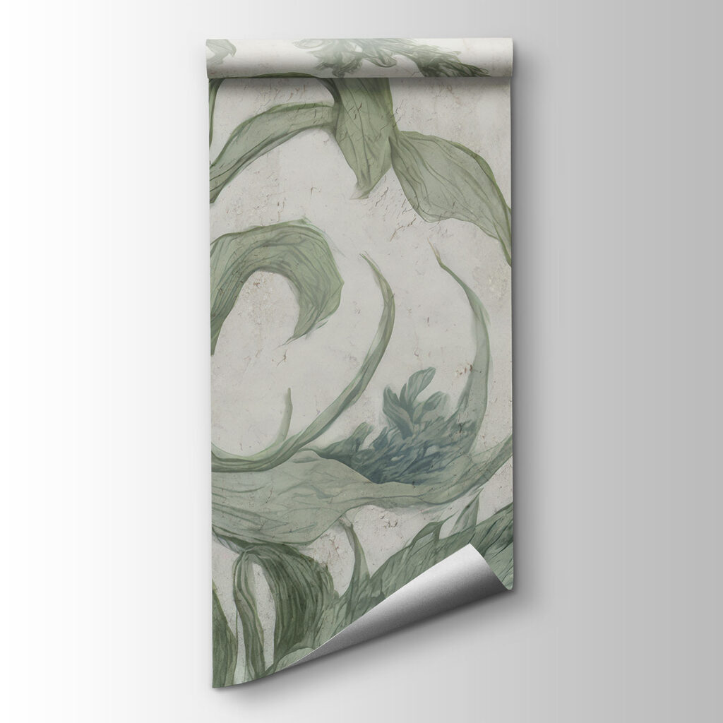 Painting of flowers and leaves