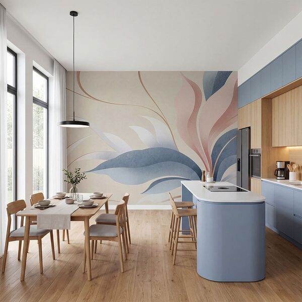 - Graceful flowing abstract design - Graceful flowing abstract design