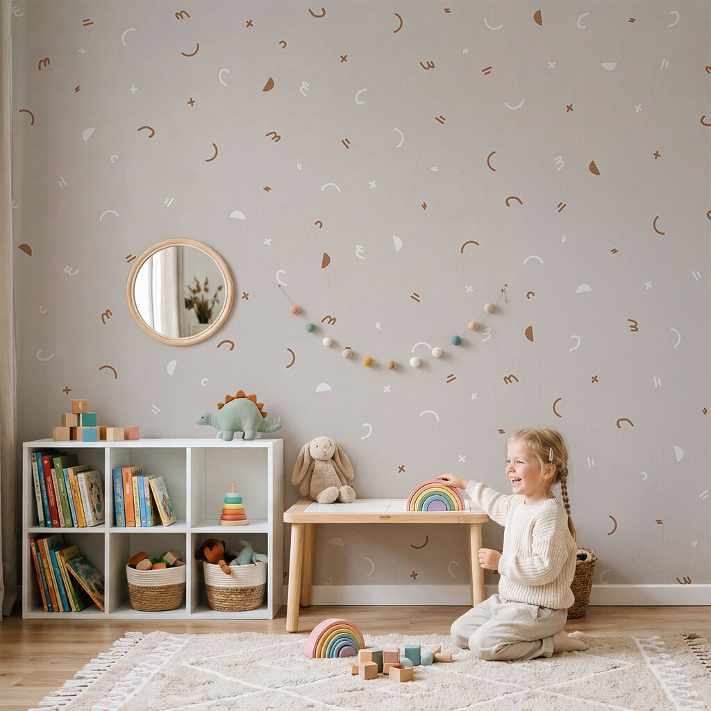 Pattern of small shapes and symbols Pattern of small shapes and symbols