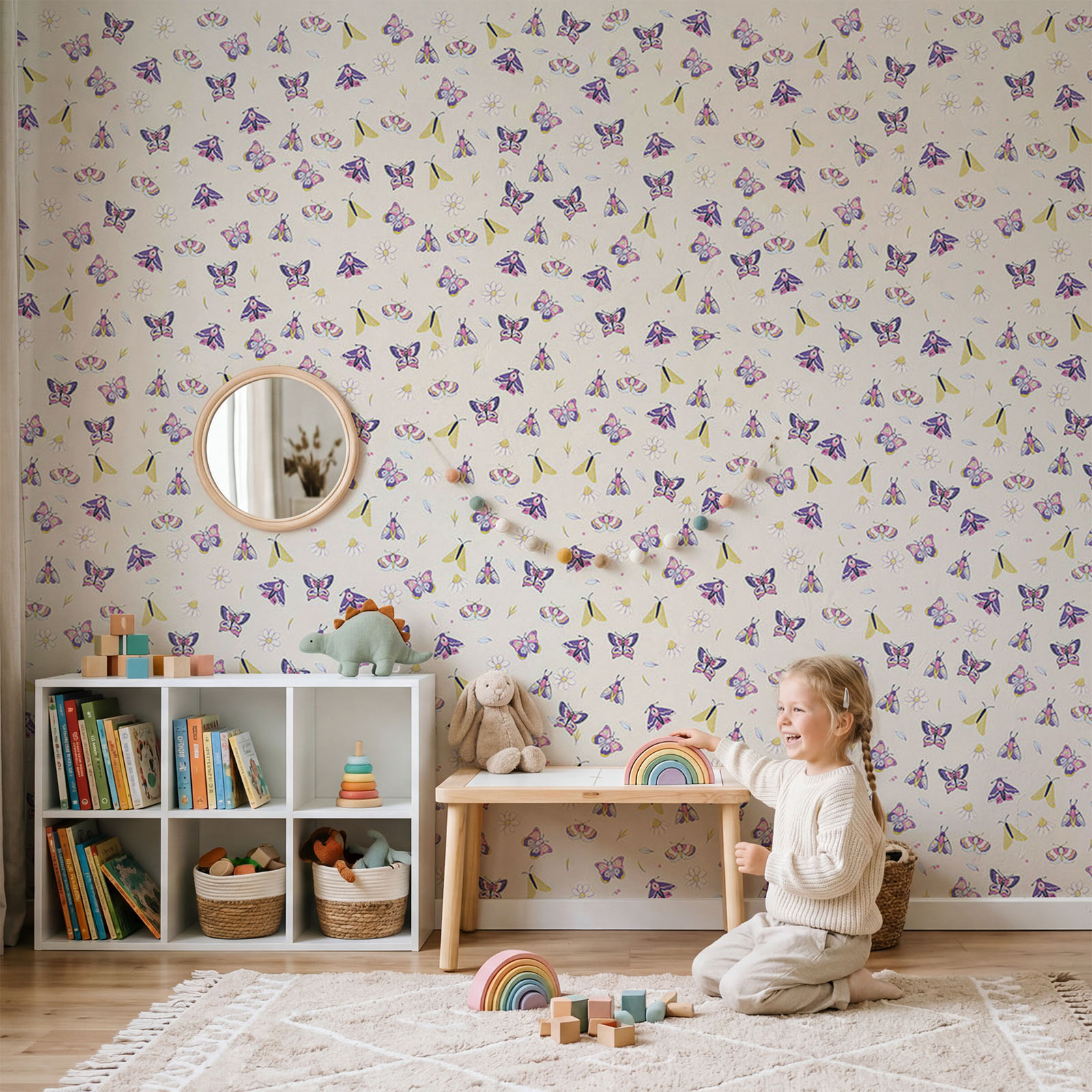 Pattern of butterflies and flowers Pattern of butterflies and flowers