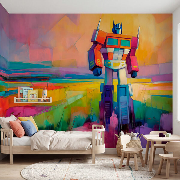 Colorful painting of a robot Colorful painting of a robot