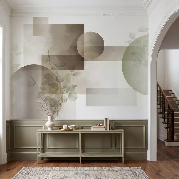 Abstract shapes with gentle foliage details Abstract shapes with gentle foliage details