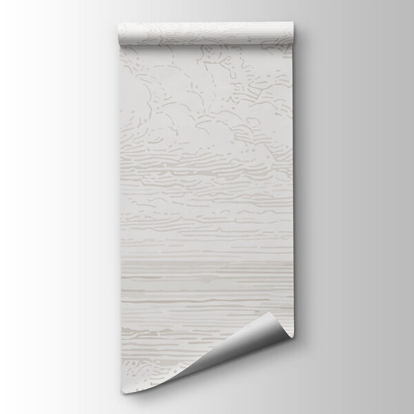 Drawing of a beach with waves