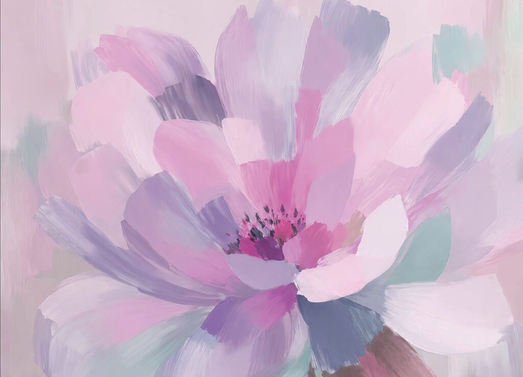 Delicate petals in soft pastel hues