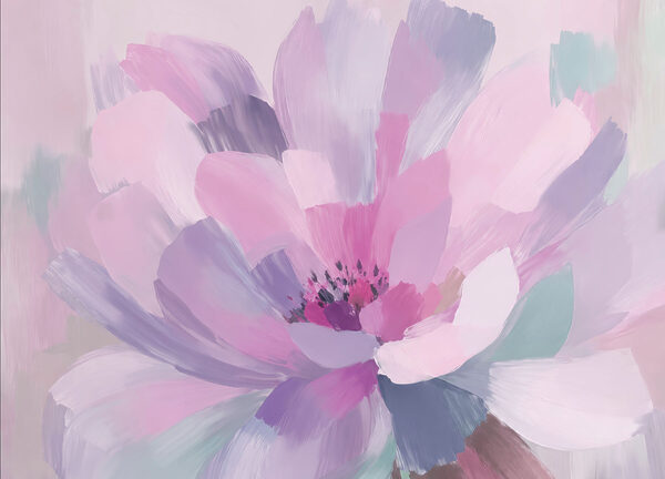 Delicate petals in soft pastel hues