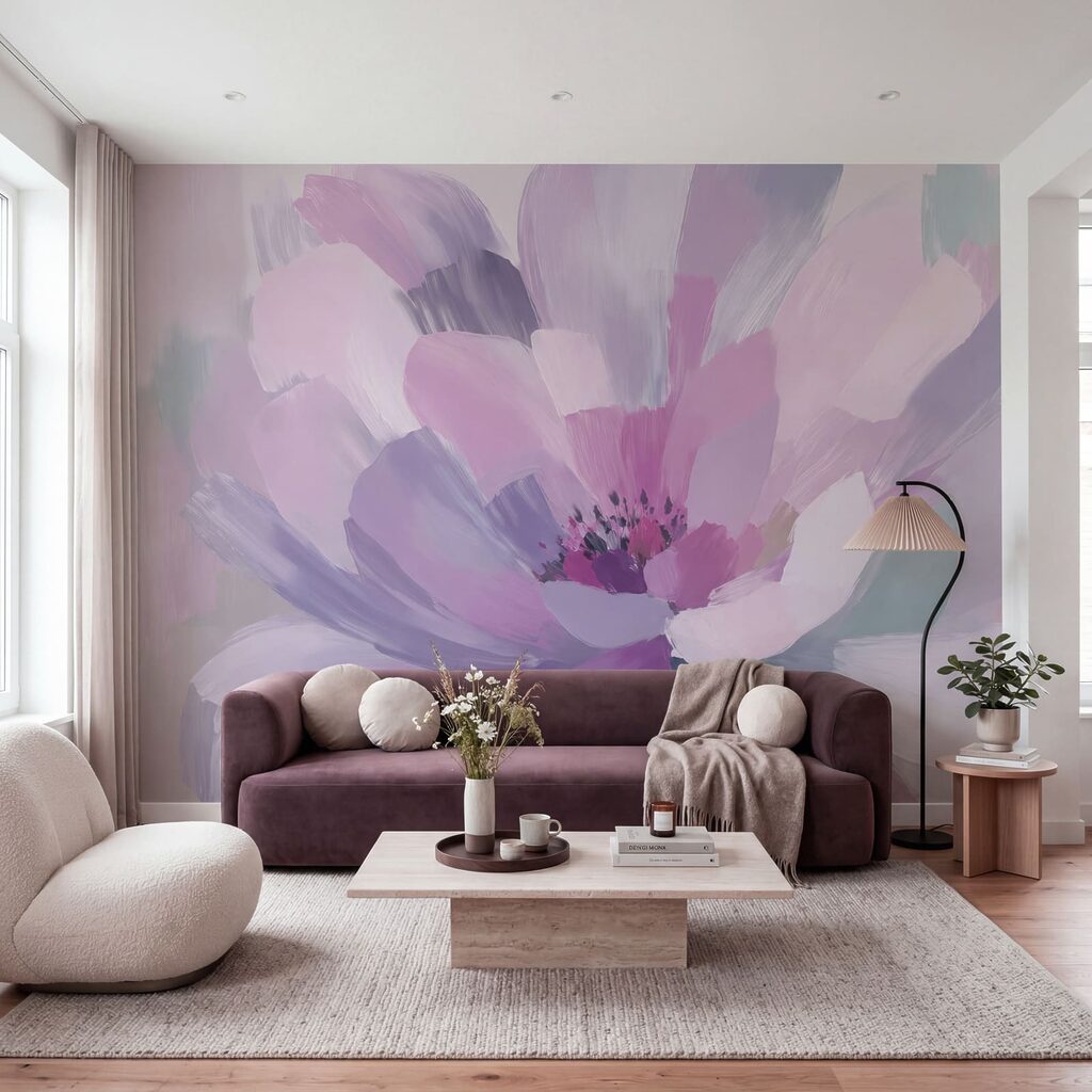 Delicate petals in soft pastel hues